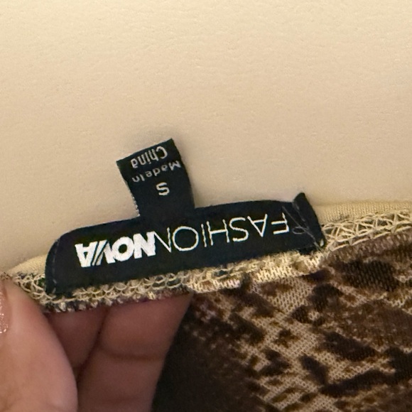 Chocolate Brown Snake Skin design S “Fashion Nova” Dress - Picture 6 of 6